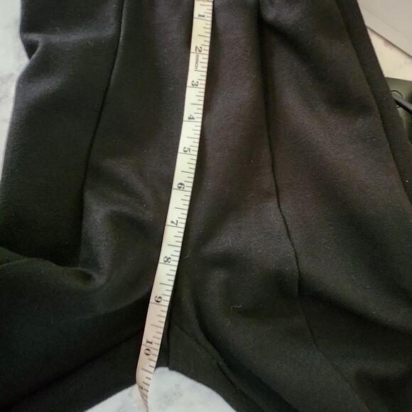 Anine Bing Kylie Slim Leg Ankle Slit Pants 32/XS Black High Rise Stretch Luxe - Picture 11 of 13